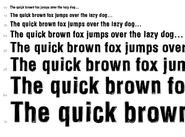 Newside FP font waterfall